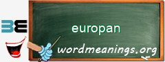 WordMeaning blackboard for europan